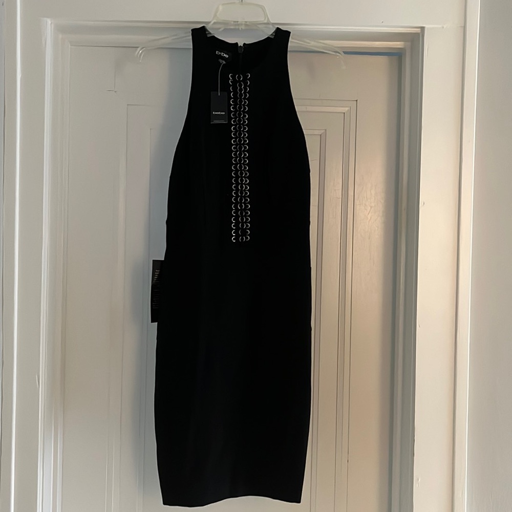 Black Bebe midi dress